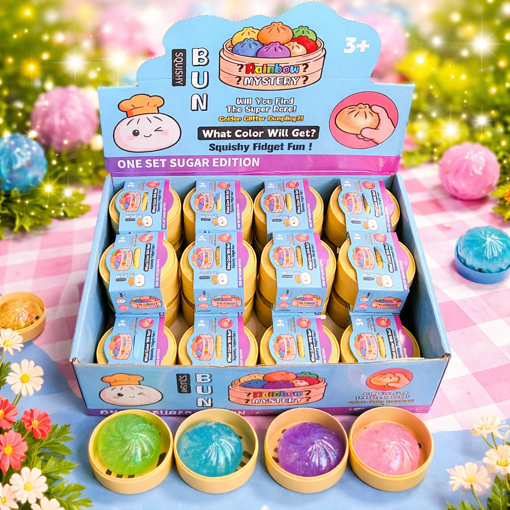 Mochi Bao Sensory Squishies - 5 cm Gel Smiles - Box of 24