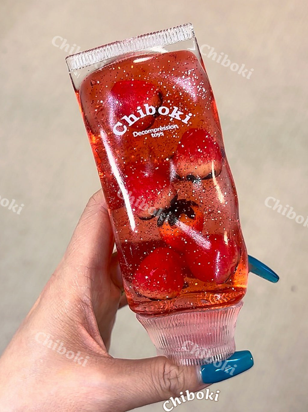 Strawberry jam tube squishy