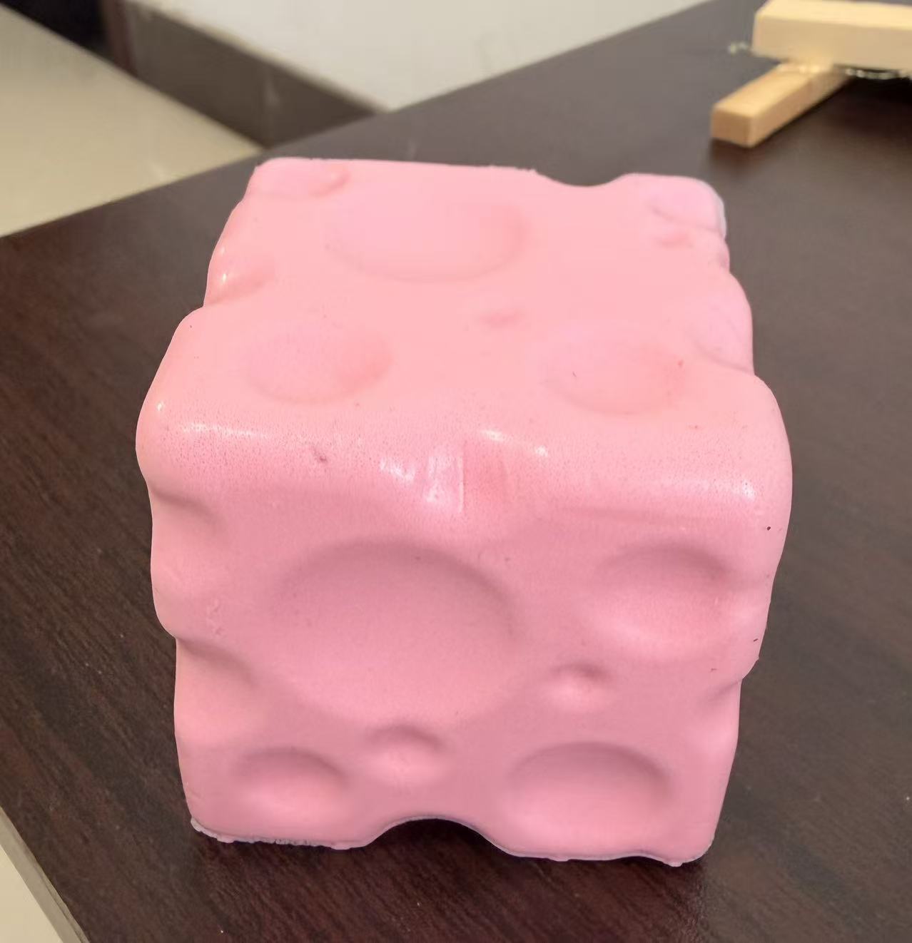 SQ-CHEESE-GIANT-PK Pink Giant Cheese Squishy