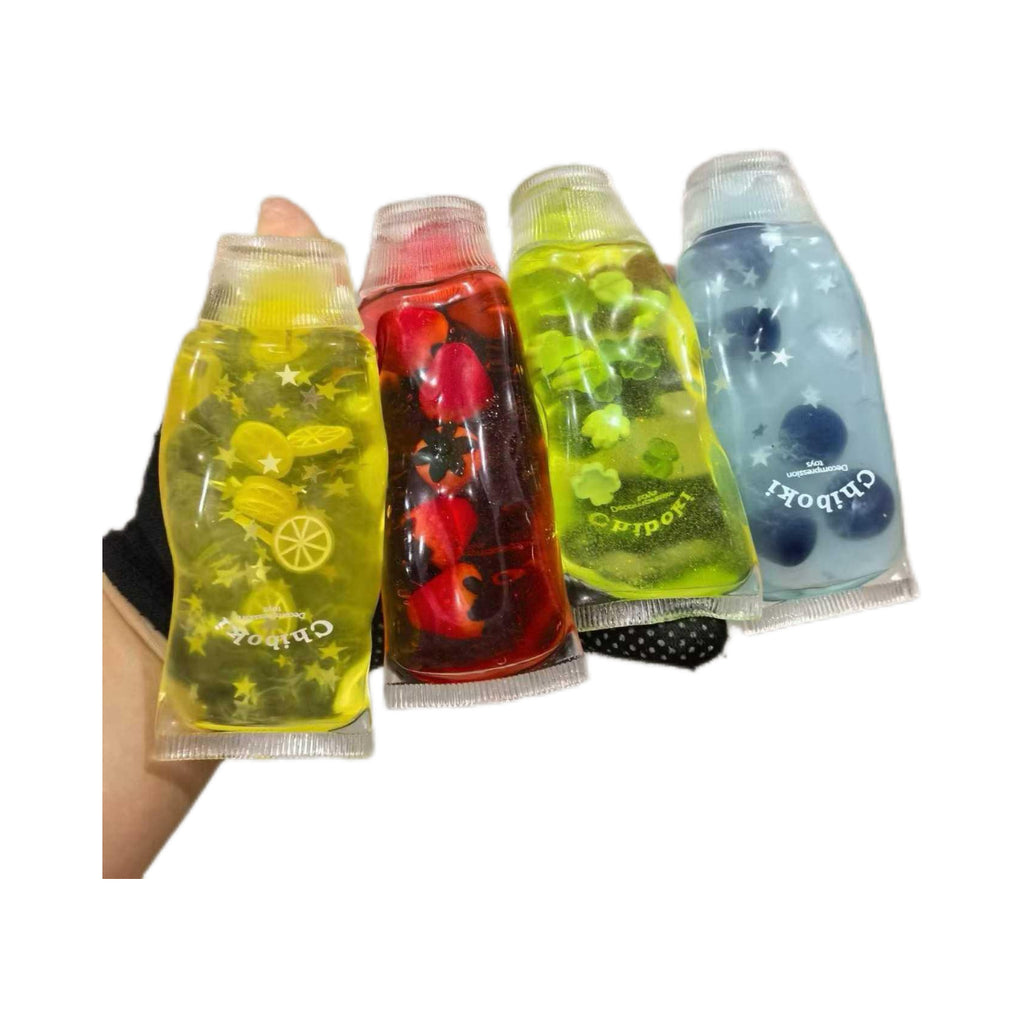 Fruit toothpaste squishy squeezed in hand