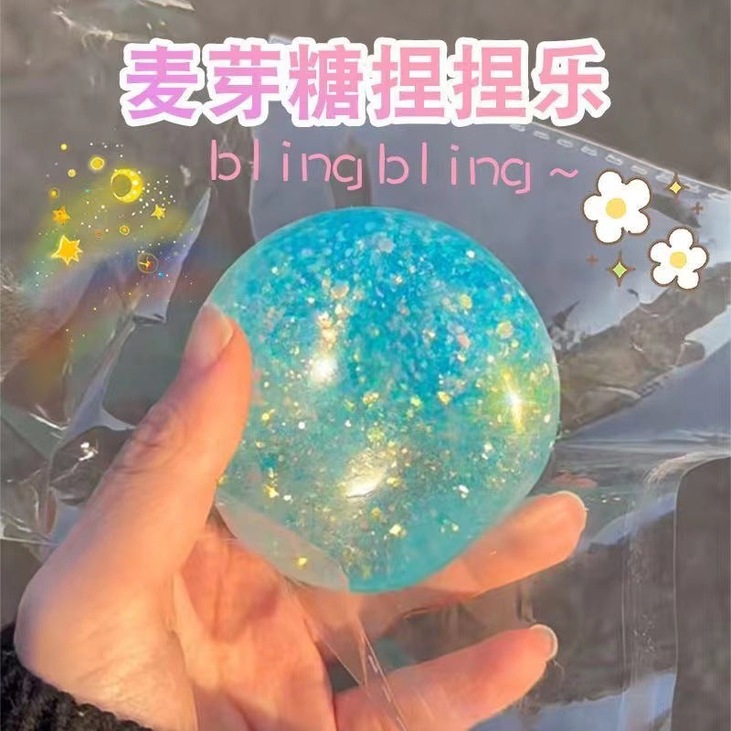 Aurora pearl squishy ball – iridescent slow rising stress ball