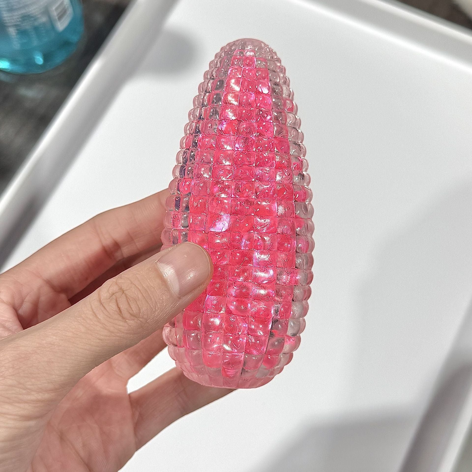 SQ-CORN-PINK Crystal Corn Squishy