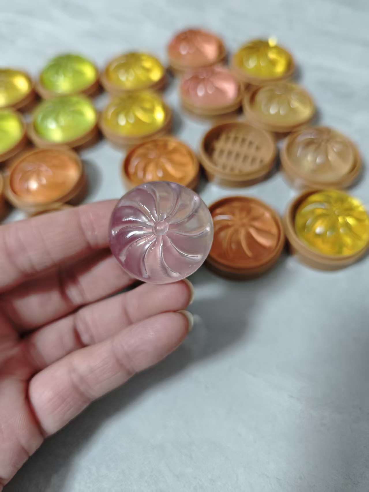 SQ-BAO-40 Mini Crystal Bao Squishy 4cm