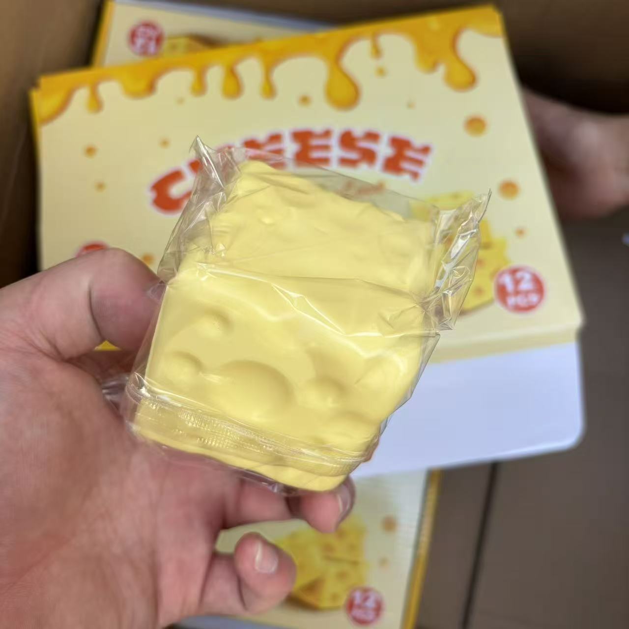 SQ-CHEESE-GIANT-LY Light Yellow Giant Cheese Squishy