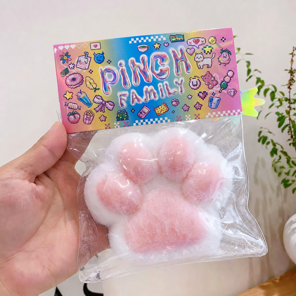 SQ-PAW-JUMBO-WHITE Jumbo White Cat Paw